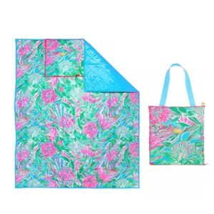 NWT Lilly Pulitzer Beach and Picnic Blanket, Large Pink and Teal Super Cute